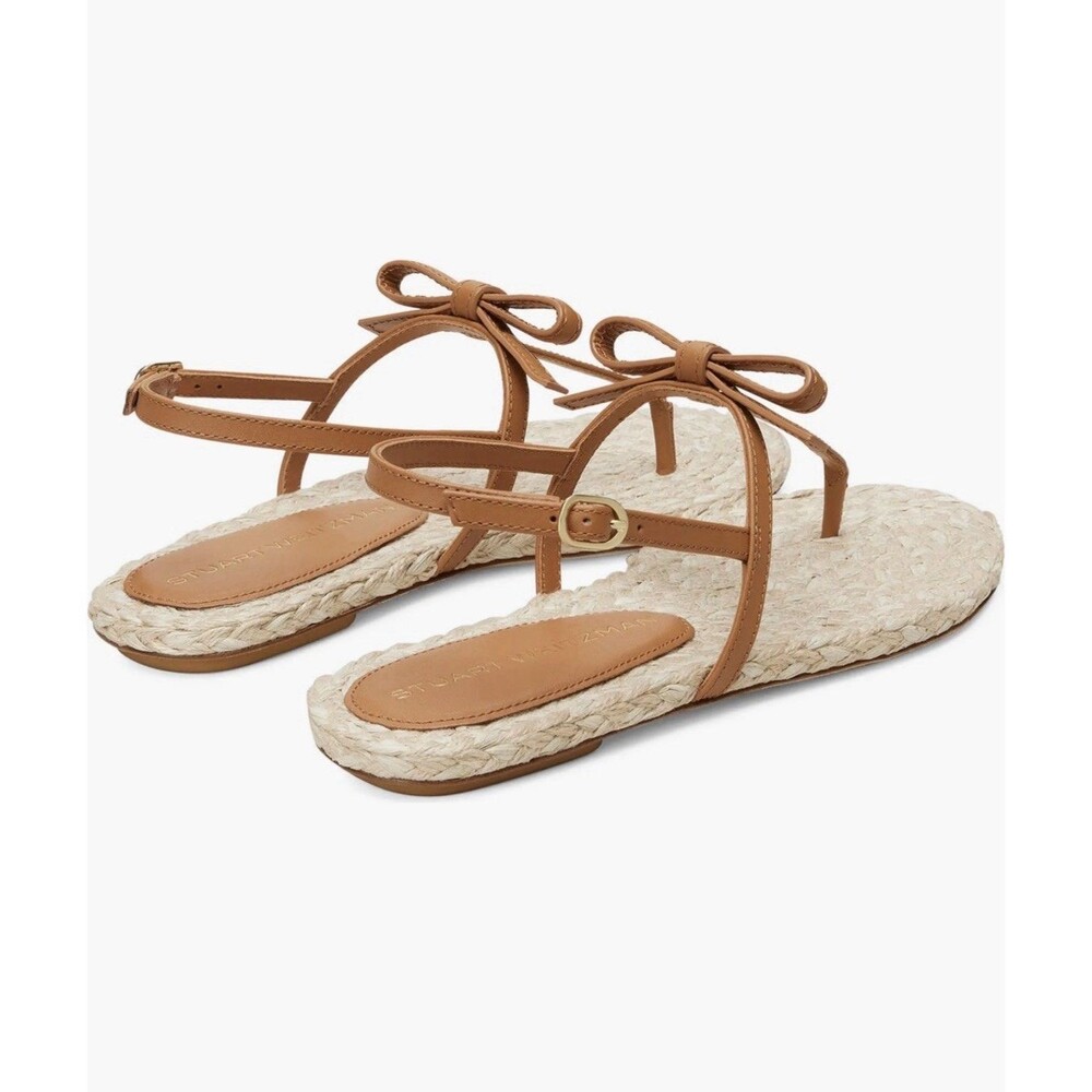 Stuart Weitzman Women Felicity Slingback Espadrille Sandal Sz 8 Macchiato NWOB - Picture 3 of 7